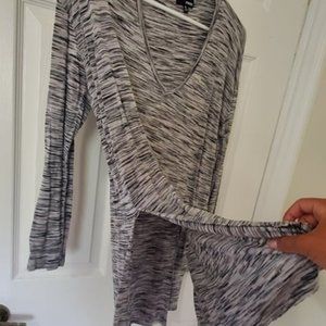 Long sleeve slit top